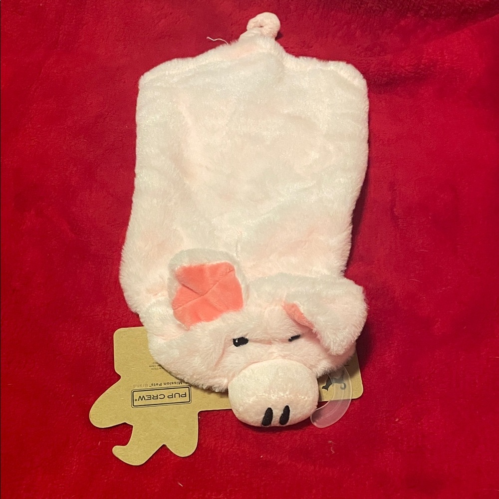 Plush Pink Pig Dog Toy – Soft Squeaky Plush for Pets